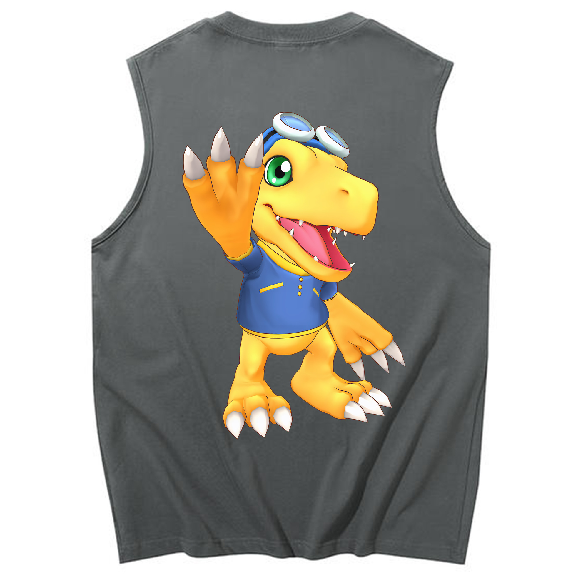 （画像用） Digimon デジタルモンスター/デジモン コットン100％タンクトップ（背面プリント）